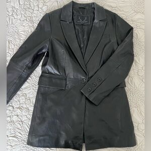 Leather oversized blazer. Bod & Christensen. Size Large
